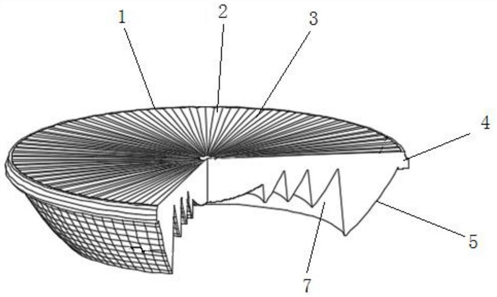 Small-angle LED lens with triple calculus structure and implementation method of small-angle LED lens