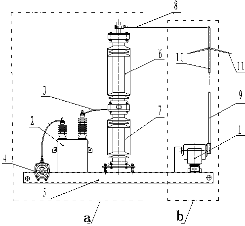 Main transformer neutral point overvoltage protection device