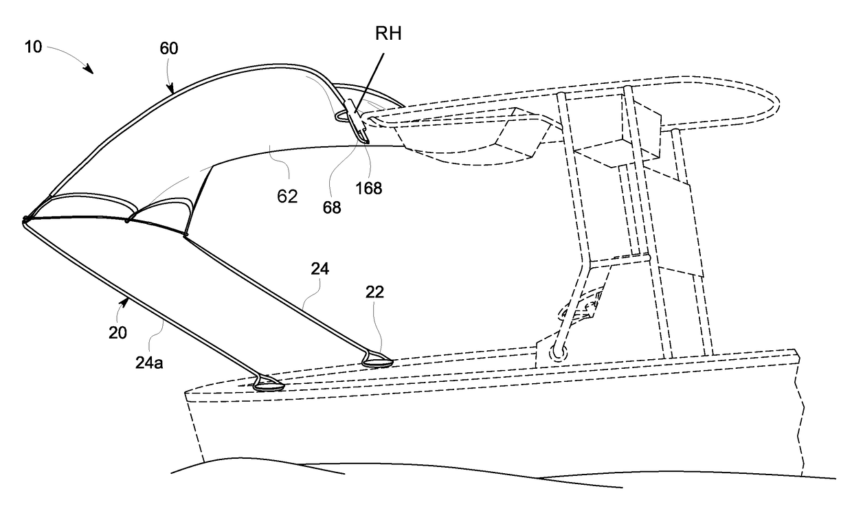 Collapsible and removable cover assembly