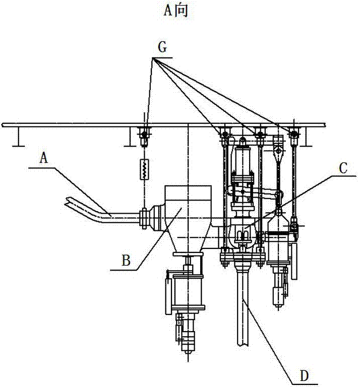 A steam turbine floating valve support structure