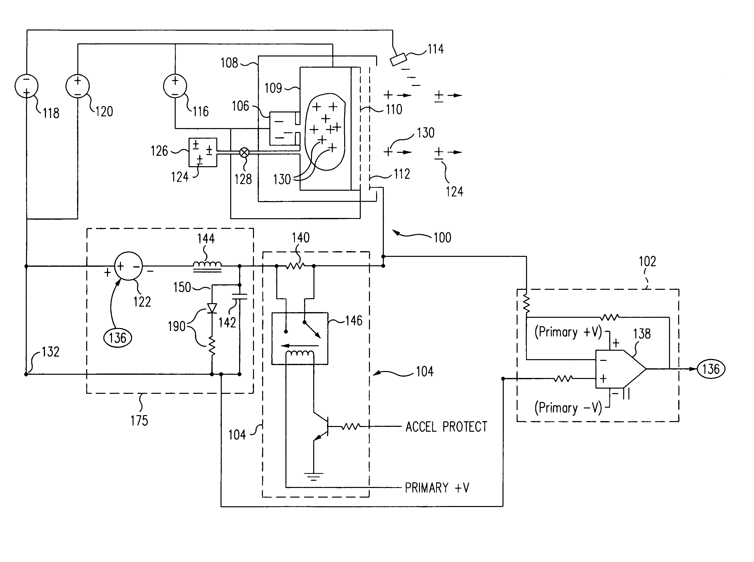 Ion engine grid arcing protection circuit