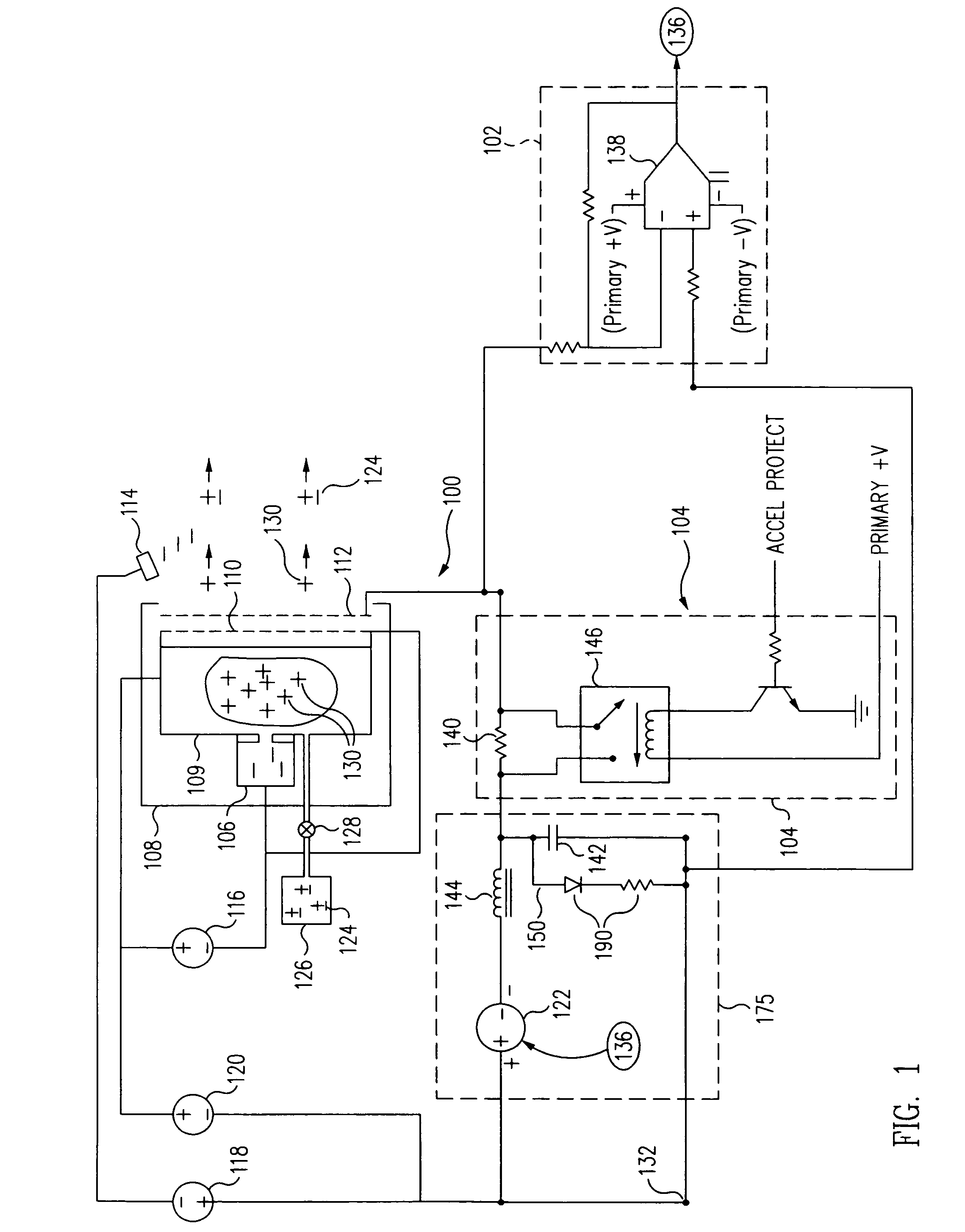 Ion engine grid arcing protection circuit