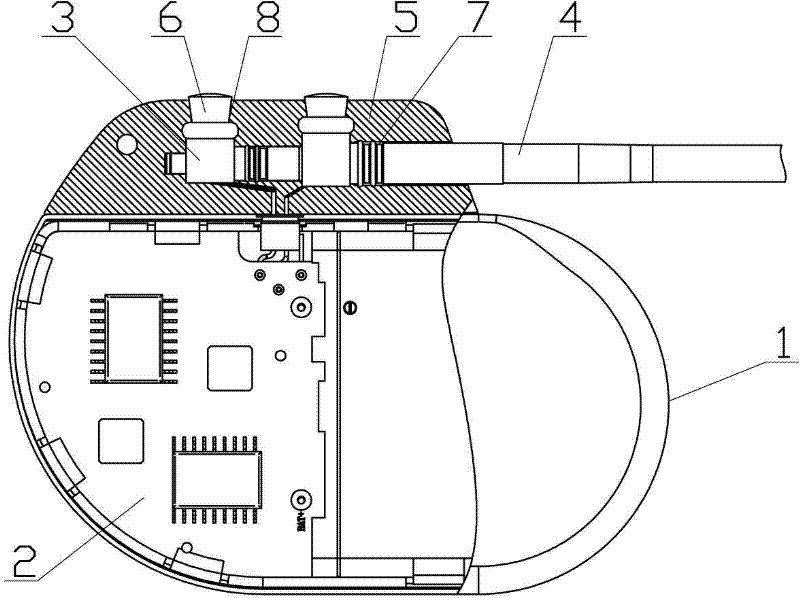 Implantable heart pacemaker packaging device and implantable heat pacemaker packaging method