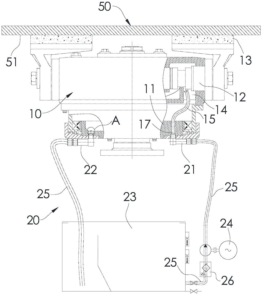 Lubricating structure of polishing grinding head