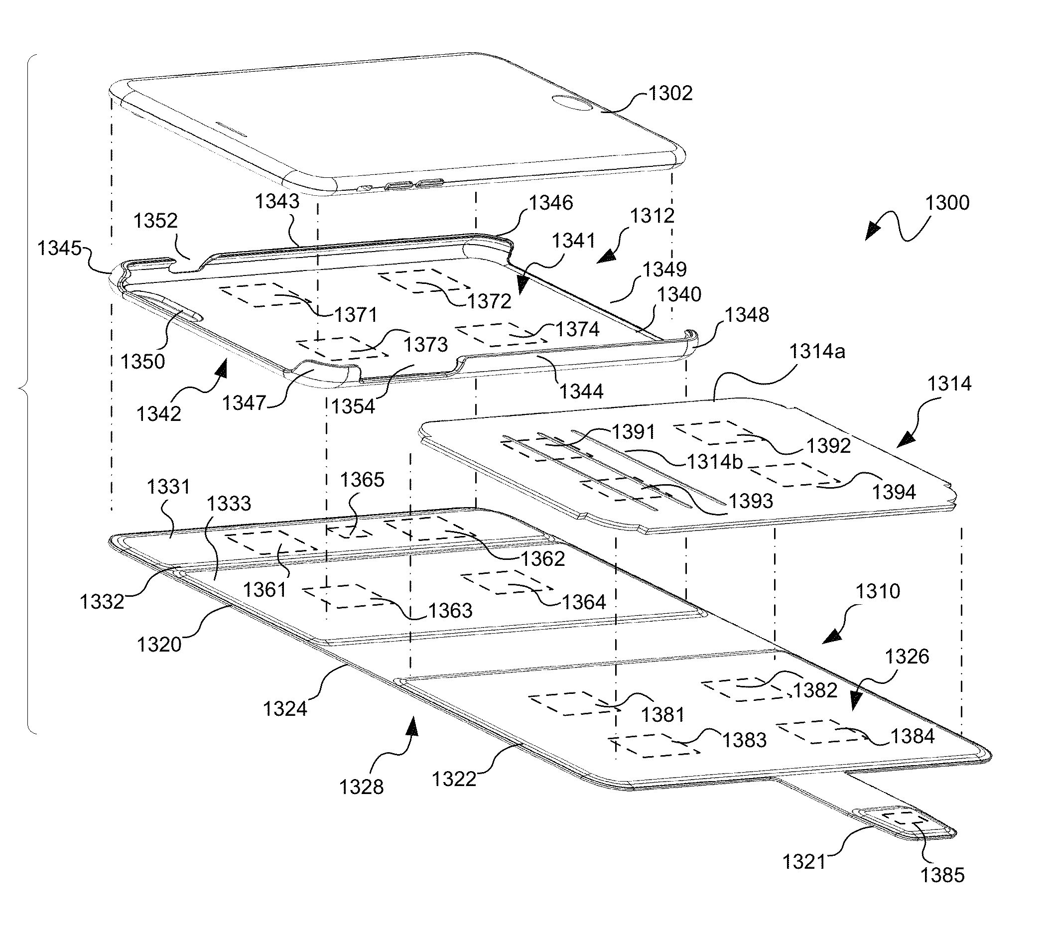 Modular electronic device case for use with tablet-shaped electronic devices