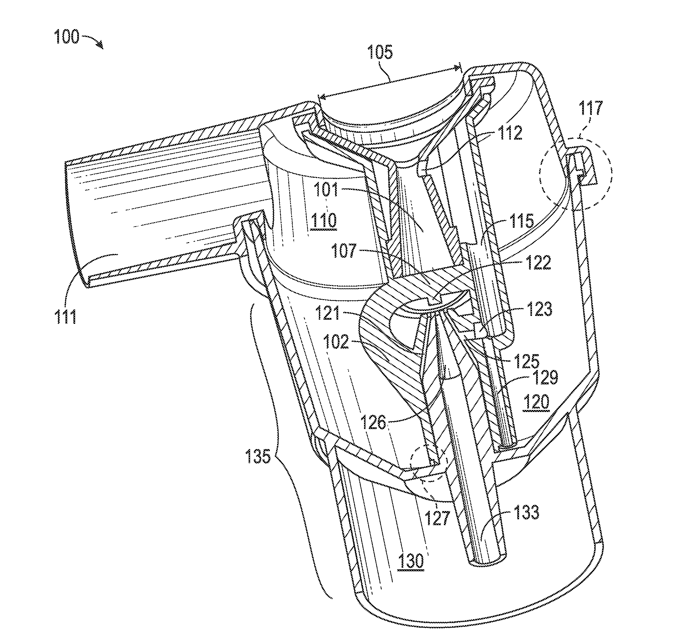 Breath-actuated nebulizer for medicine inhalation