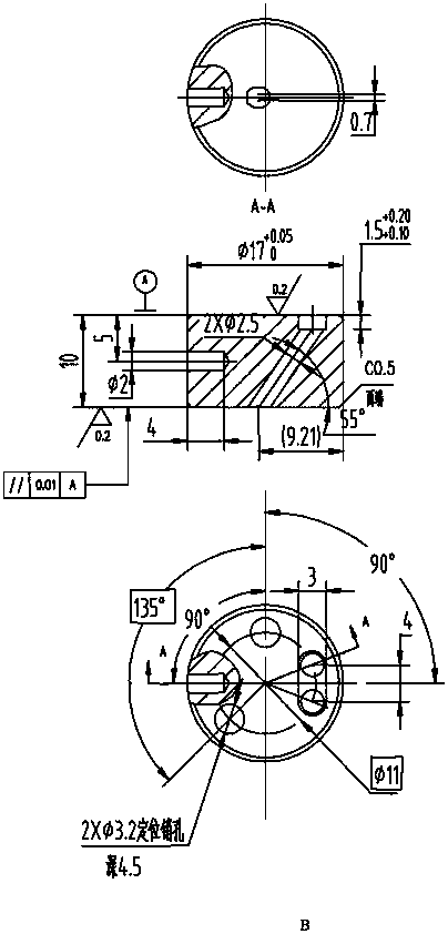 Connecting device for abrasive extrusion grinding in oil duct hole and nozzle hole of needle valve body