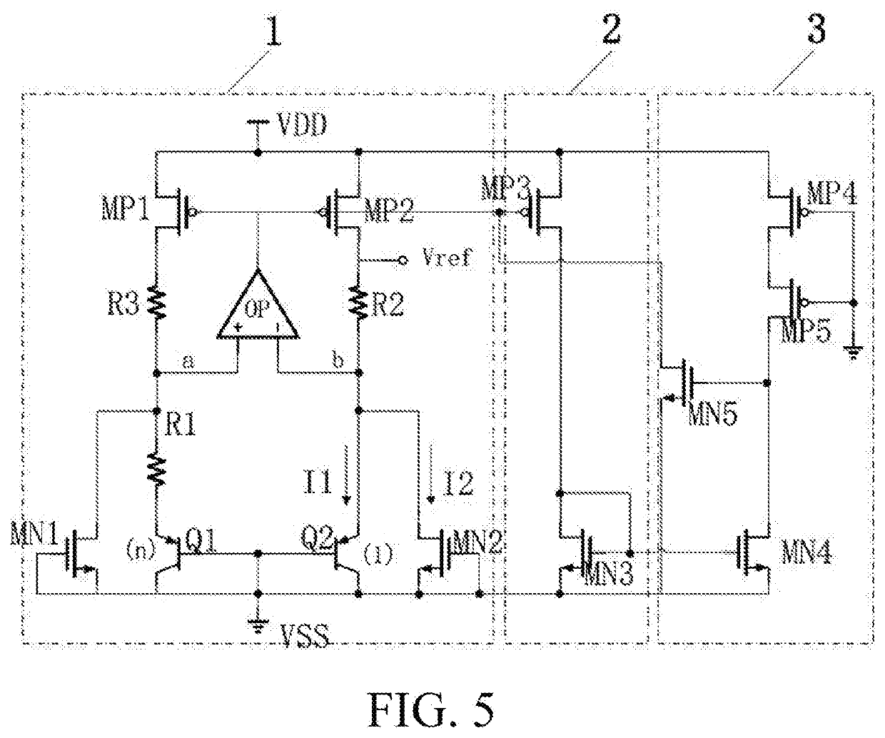 Bandgap reference circuit and high-order temperature compensation method