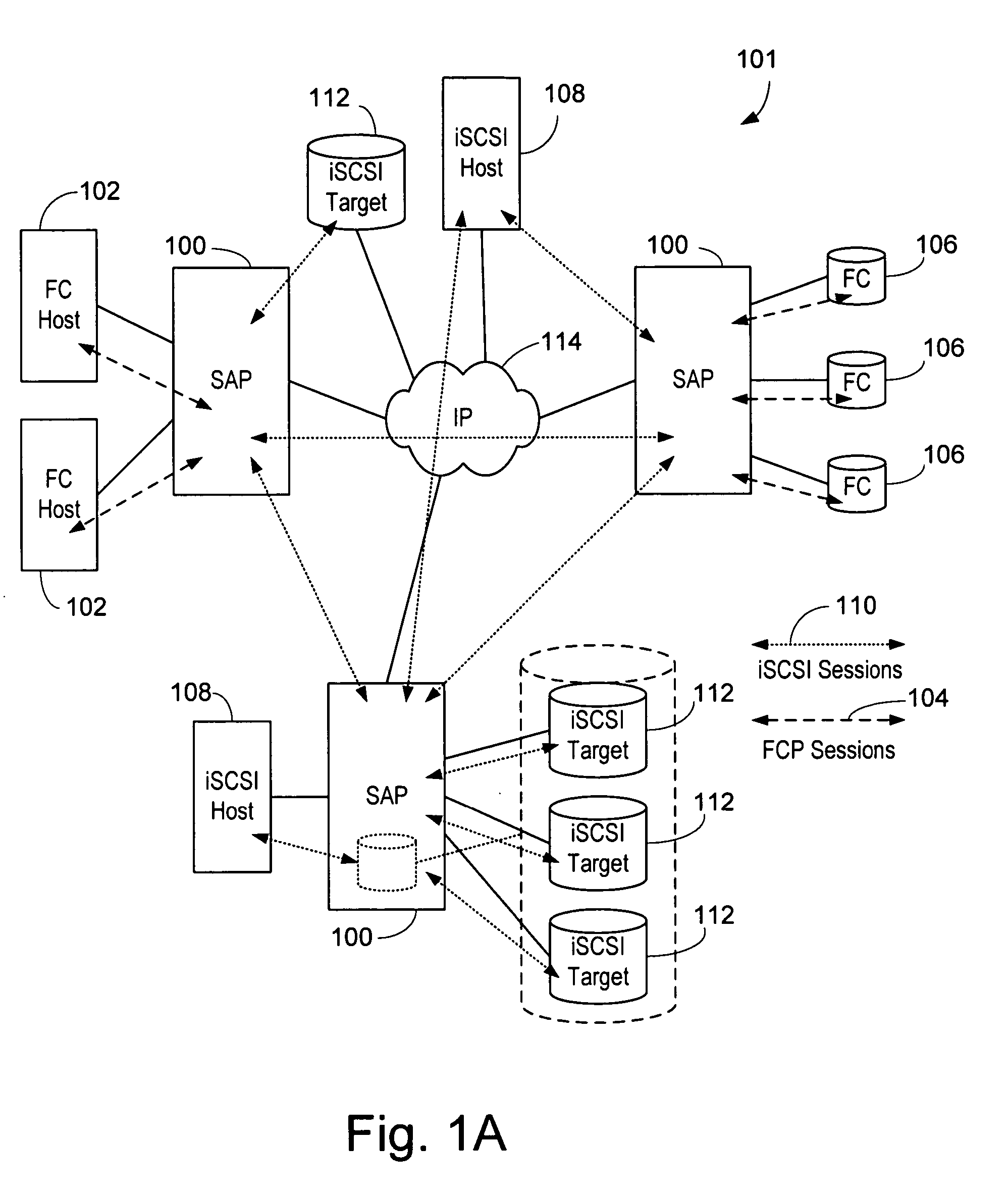 Apparatus and method for internet protocol data processing in a storage processing device