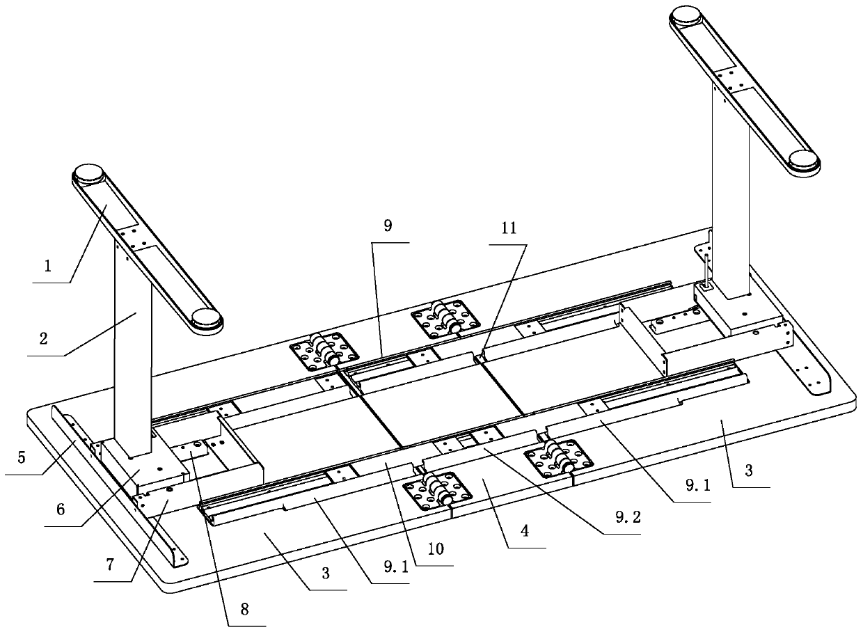 Fully foldable free installation electric lift table