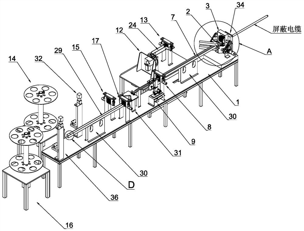 Shielded cable recovery processing equipment