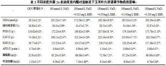 The method of brassinolide soaking to alleviate the damage of maize under different adversity stress