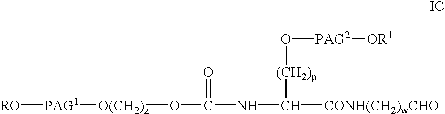 Novel monofunctional polyethylene glycol aldehydes