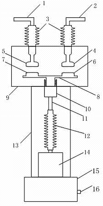 Vacuum circuit breaker based on T-shaped double break vacuum arc-extinguishing chamber