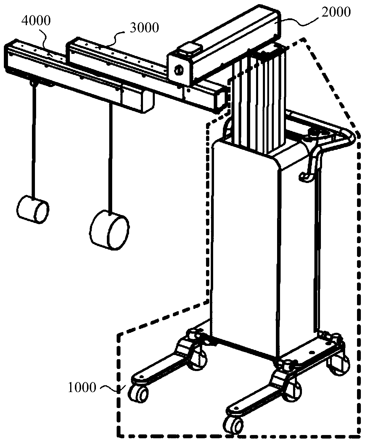 Robot of suspension type for lower limb rehabilitation training