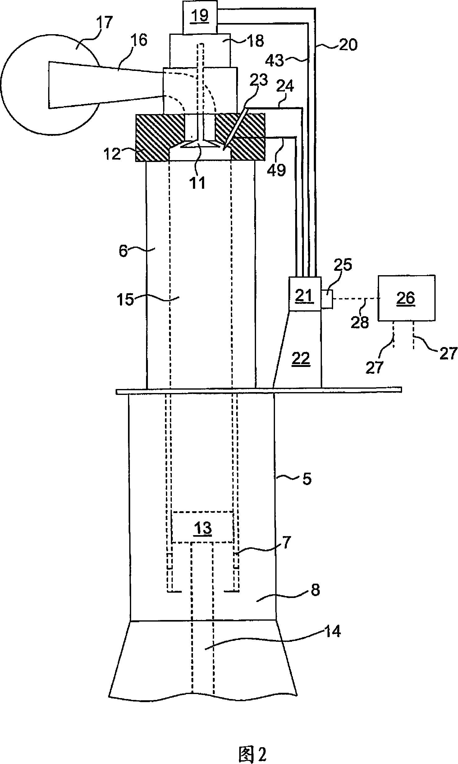 Macrotype double ram stroke diesel engine with hydraulic actuating exhaust valve