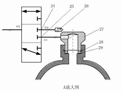 Nose landing gear bumper with high-pressure inflatable sudden-extension mechanism