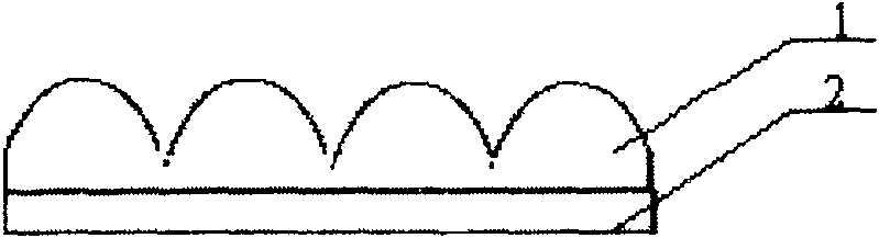 Continuous microlens array amplifying displaying antifogery method