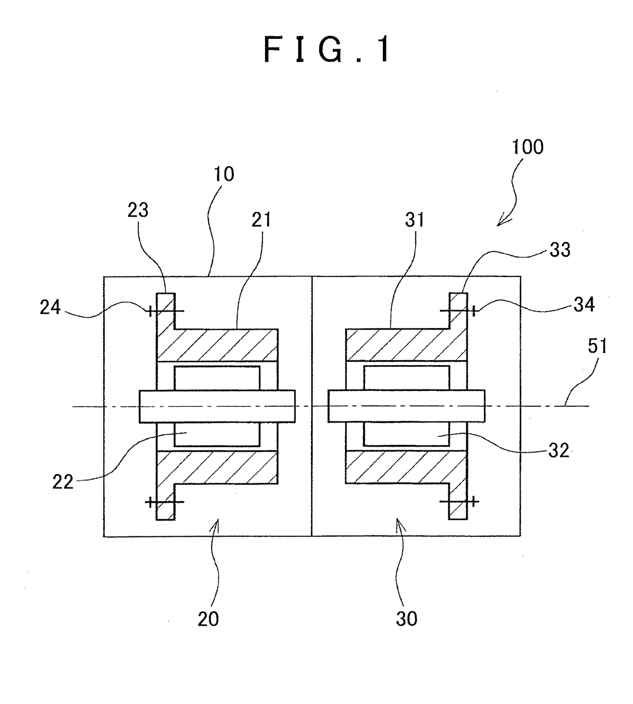 Drive device for electric vehicle with respective motor generators having a coprime number of fasteners relative to each other