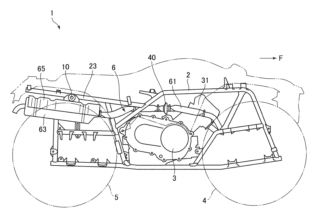 Mount device and vehicle