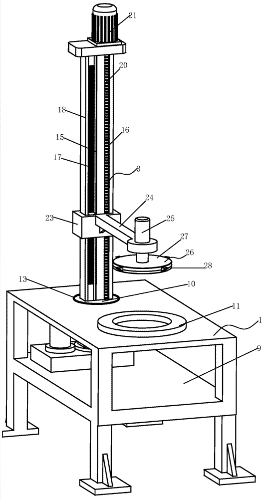 Workbench for grabbing and separating stacked parts