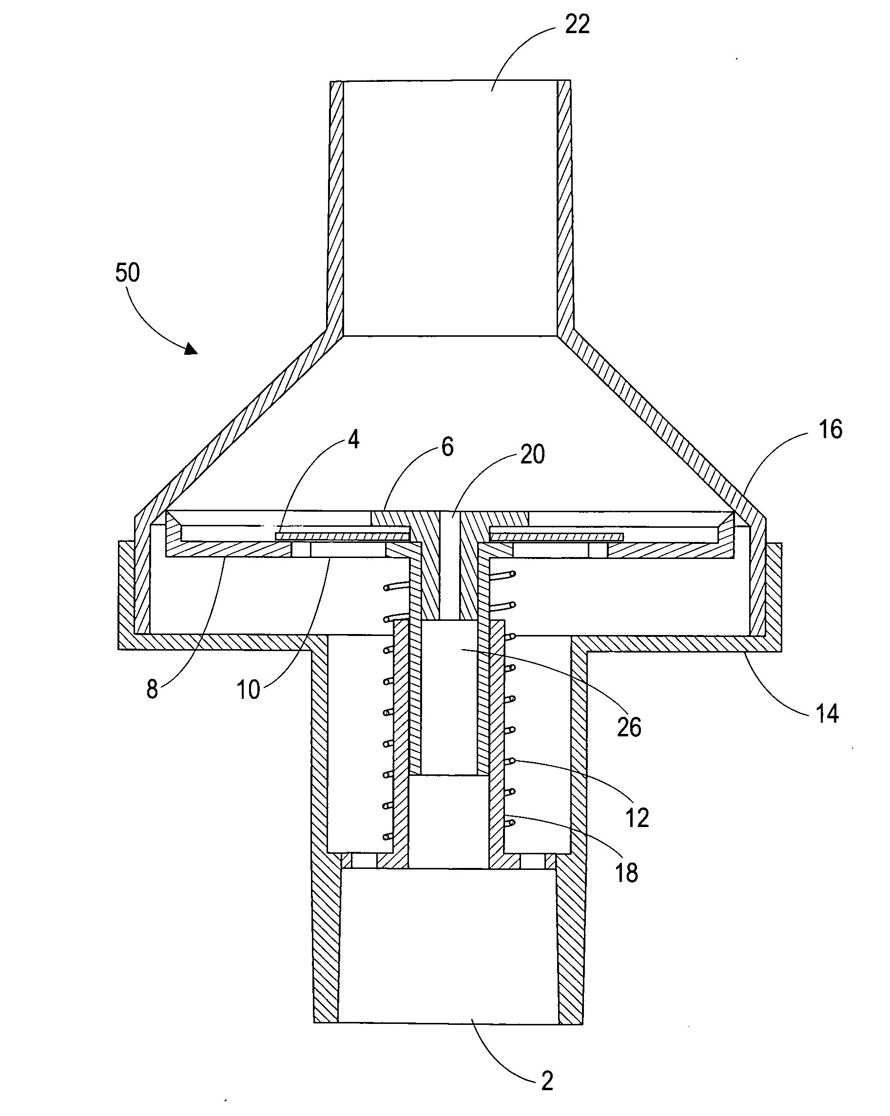 Regulation of intrathoracic pressures by cross seal vent valve