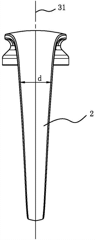 Double-hook type dough kneading hook