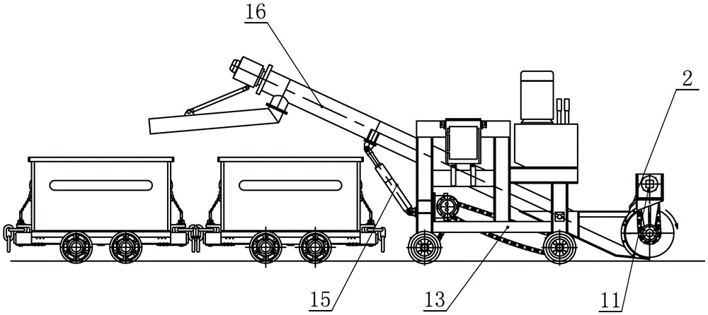 Mine underground spiral water tank cleaning device