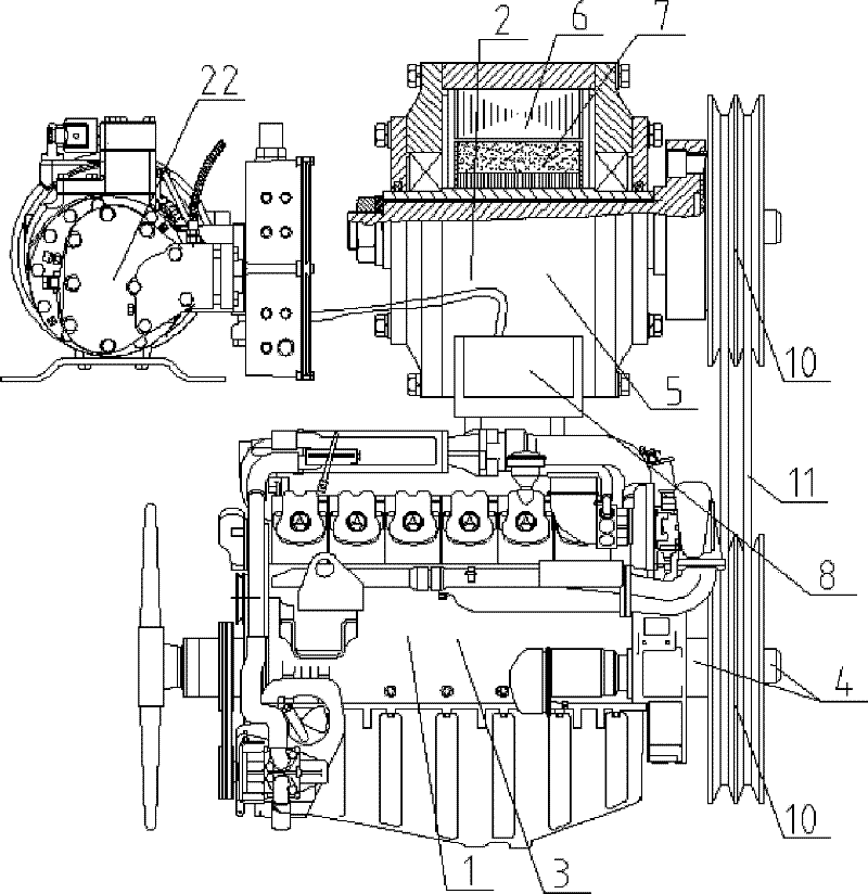 Electric generator unit of air conditioner for automobile