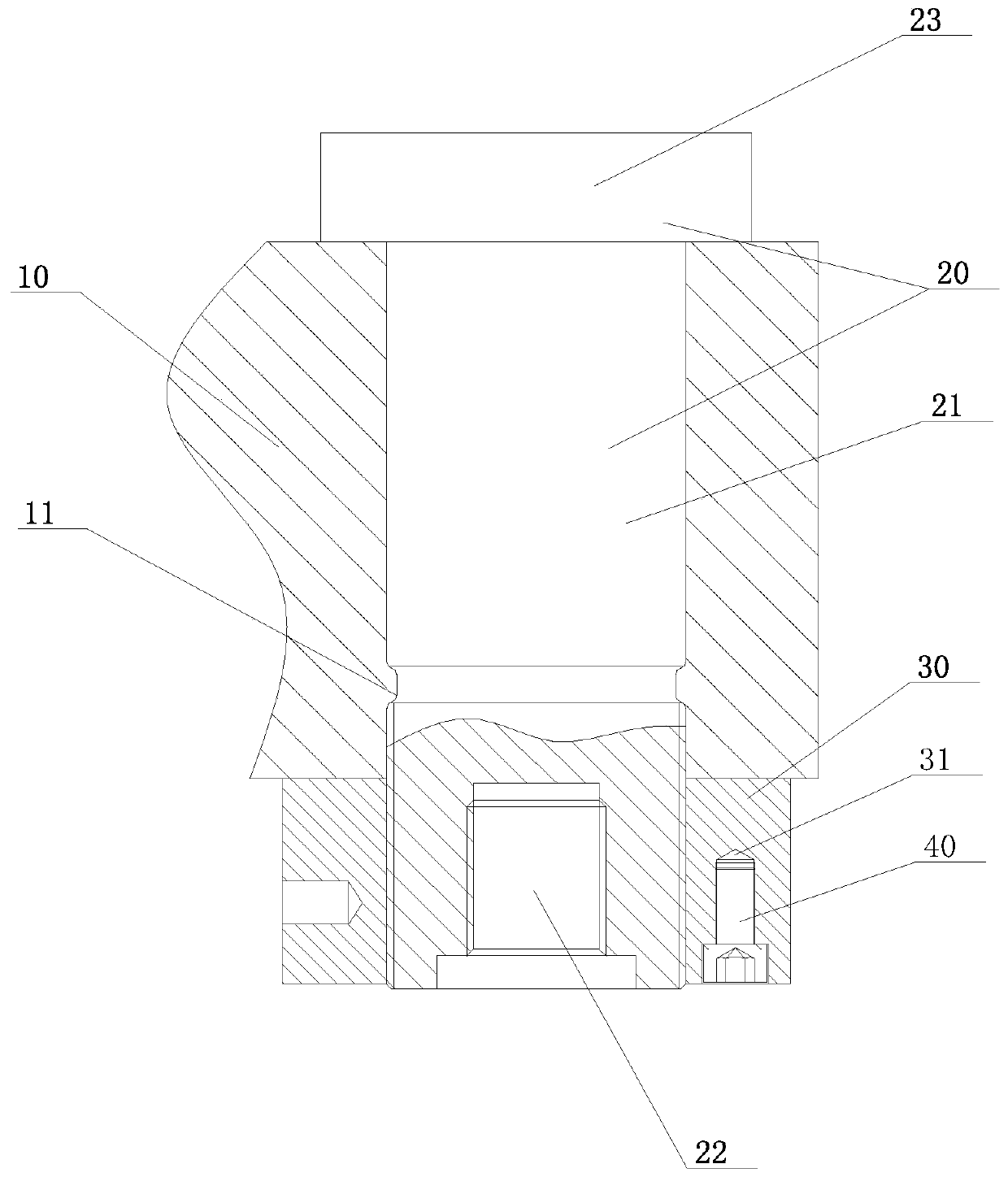 Anti-loosening method and device for pile hammer head