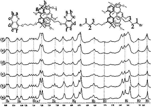 Preparation of 8-hydroxyquinoline functionalized column [5] arene as well as construction and application of organic framework