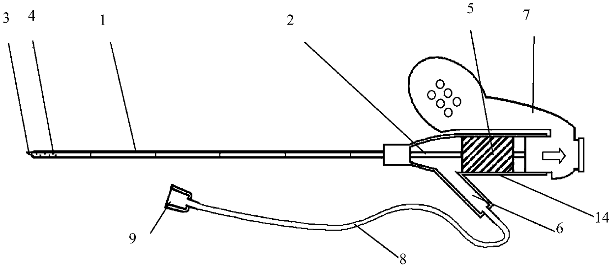 Nerve blocking device using ultrasonic guide