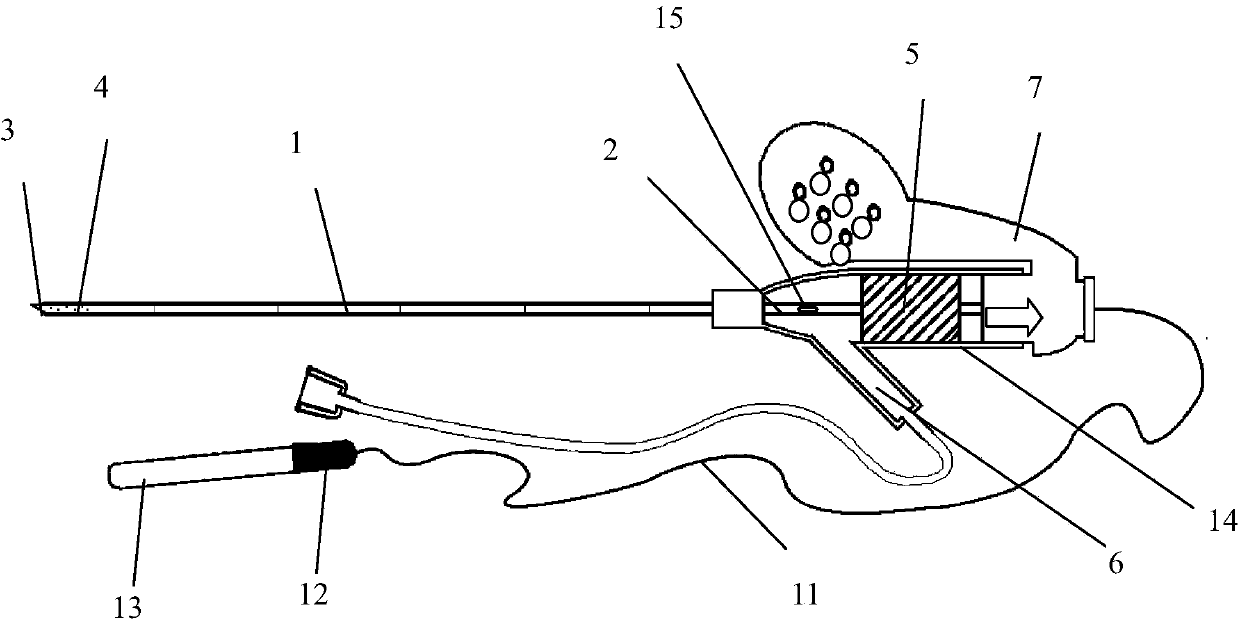 Nerve blocking device using ultrasonic guide