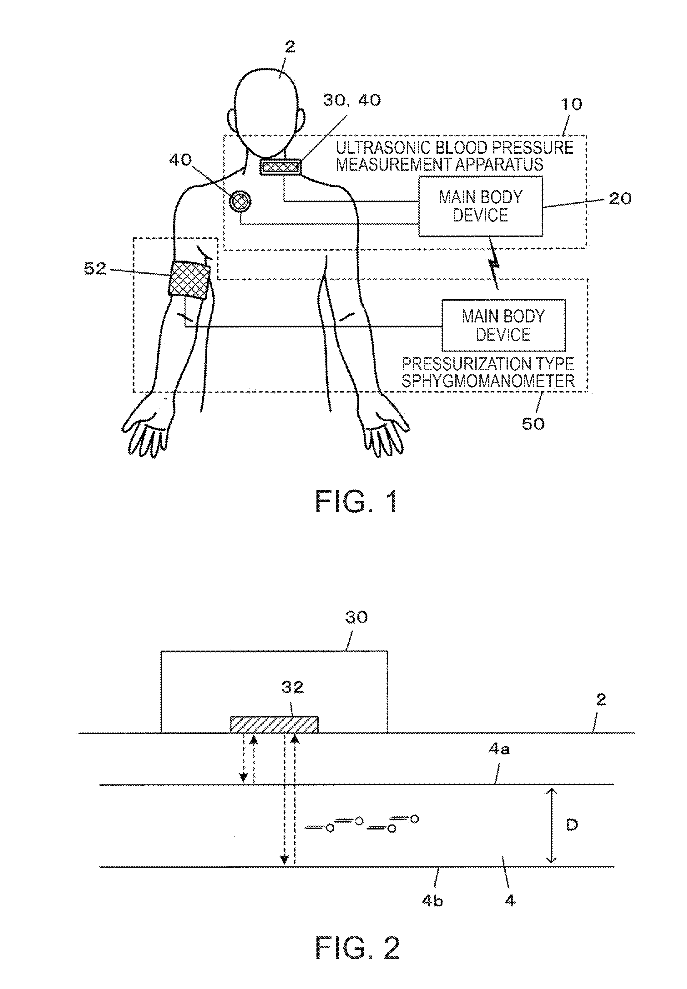 Ultrasonic blood pressure measurement apparatus and blood pressure measurement method