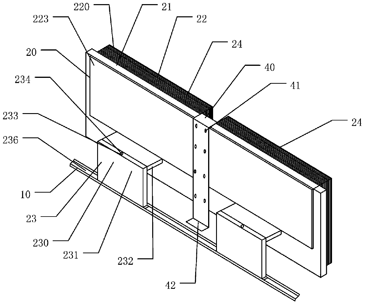 Quick assembly type expressway multistage buffer guardrail