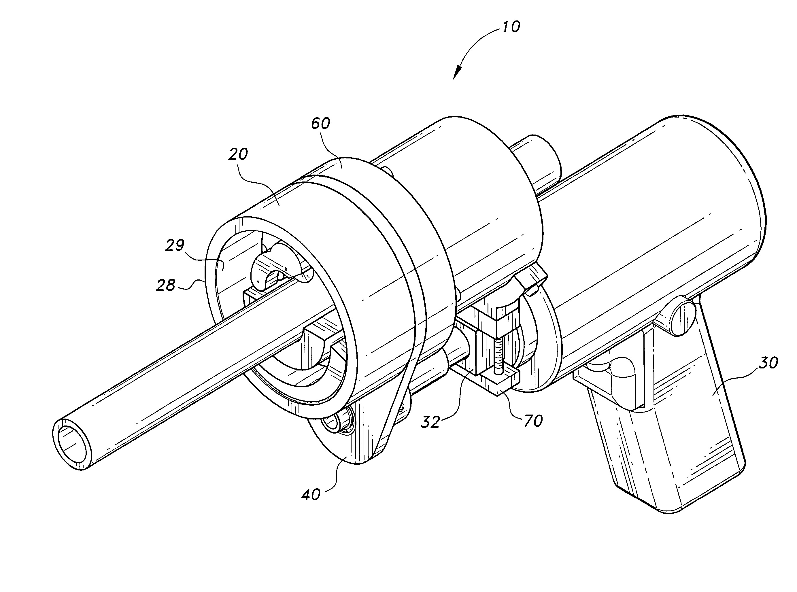 Powered tubing cutter