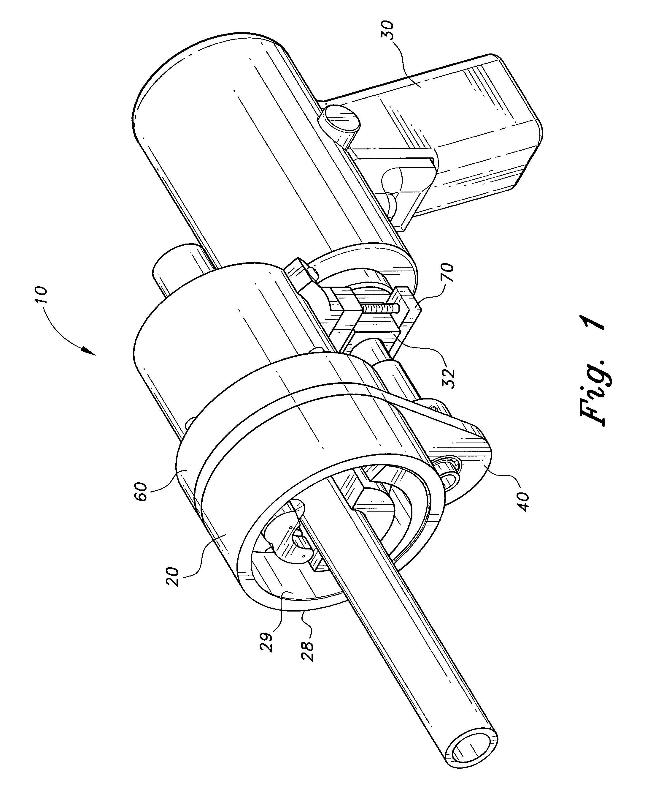 Powered tubing cutter