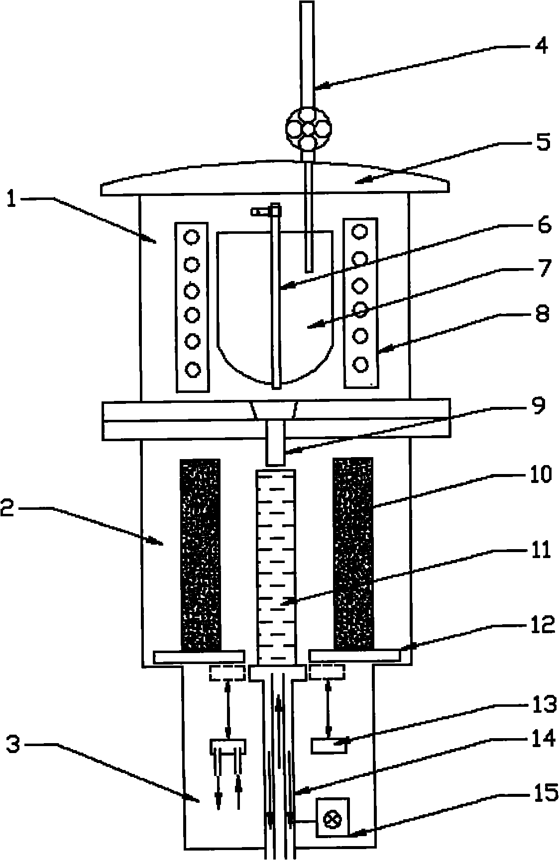 Controllable temperature gradient unidirectional solidification device and method