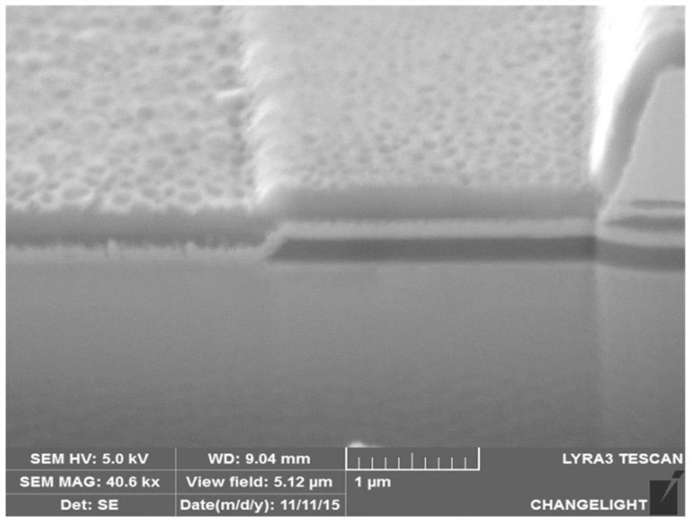 Thin film flip structure Micro-LED chip transferred by adhesive layer, and preparation method thereof