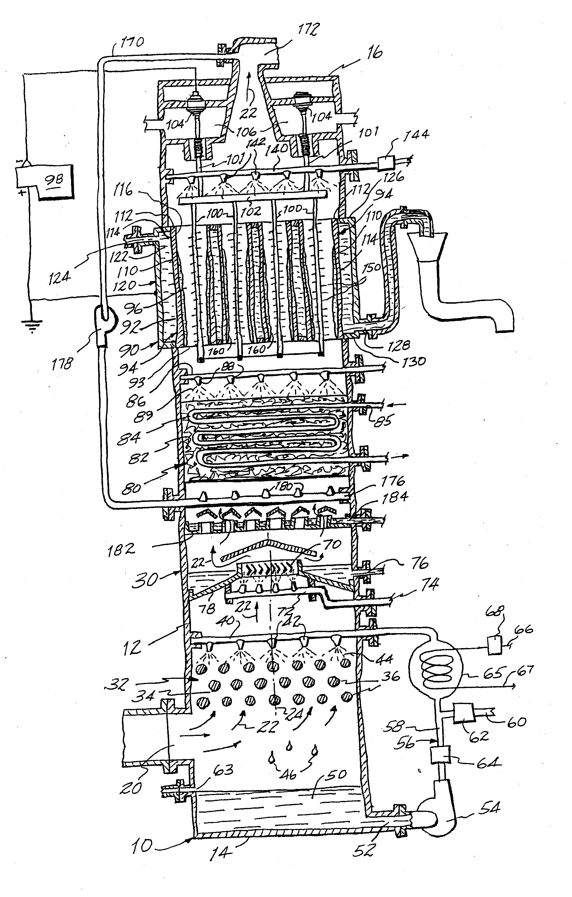 Apparatus and method for removing mercury from a gas stream