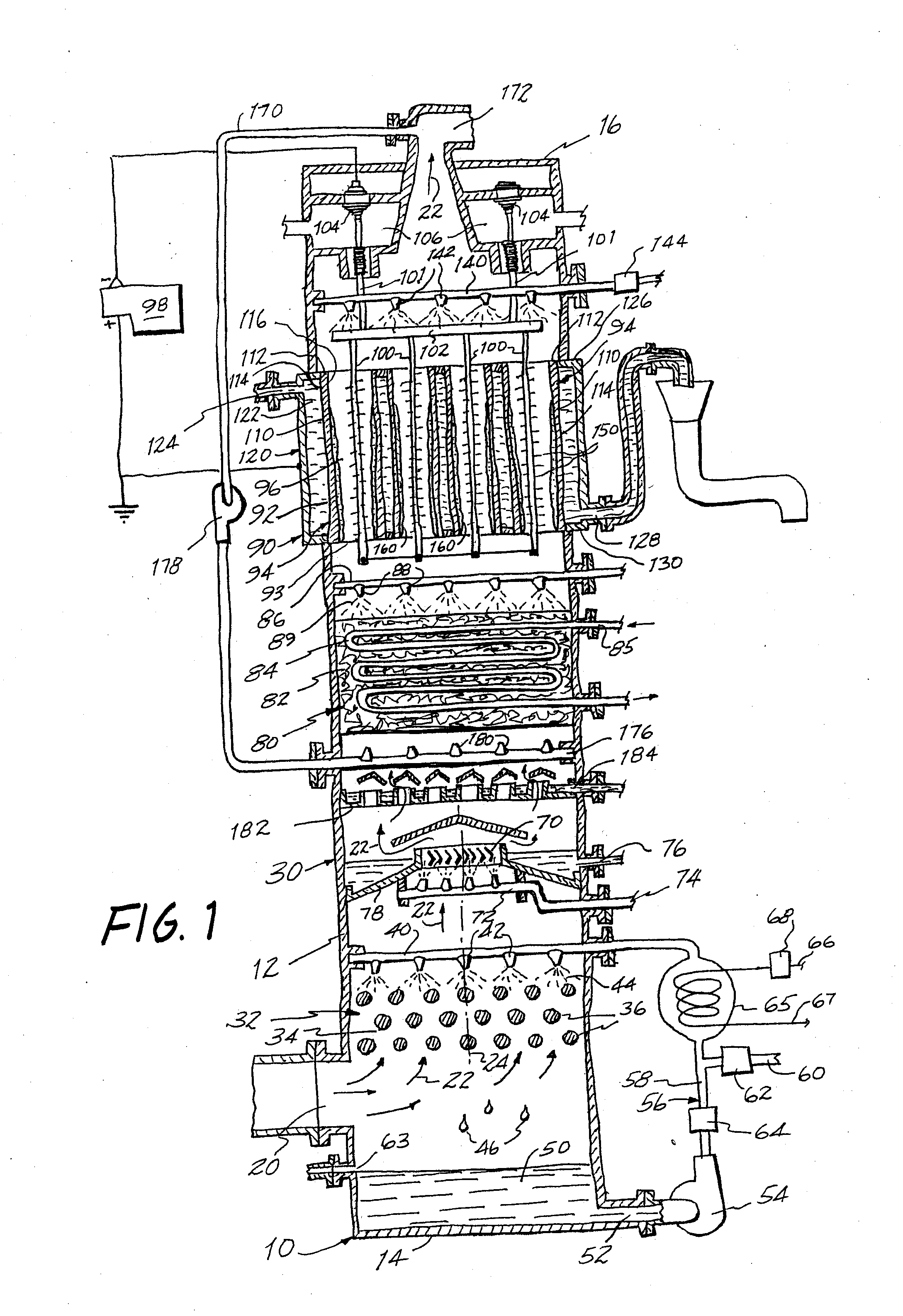 Apparatus and method for removing mercury from a gas stream