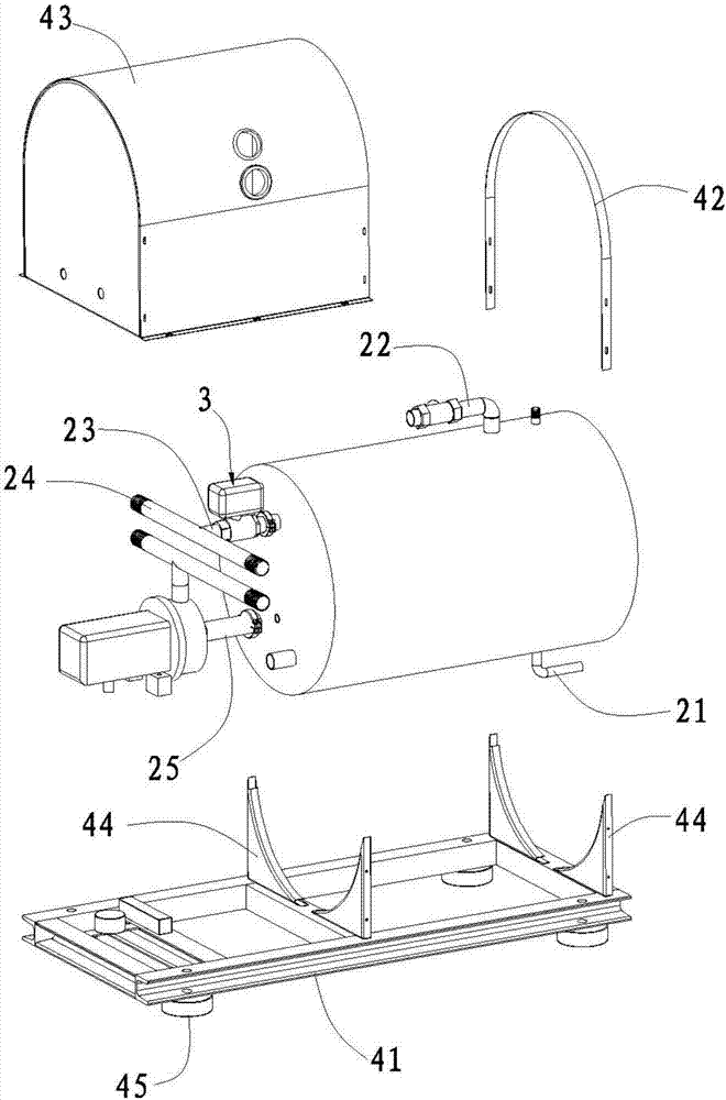 Water pump and water tank integration equipment special for heating and heating method thereof