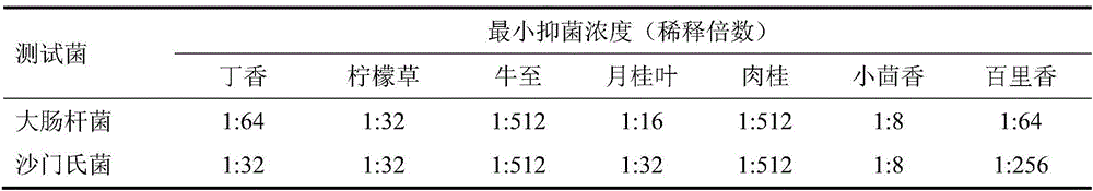 Plant essential oil with antibacterial effect as well as preparation method and application thereof