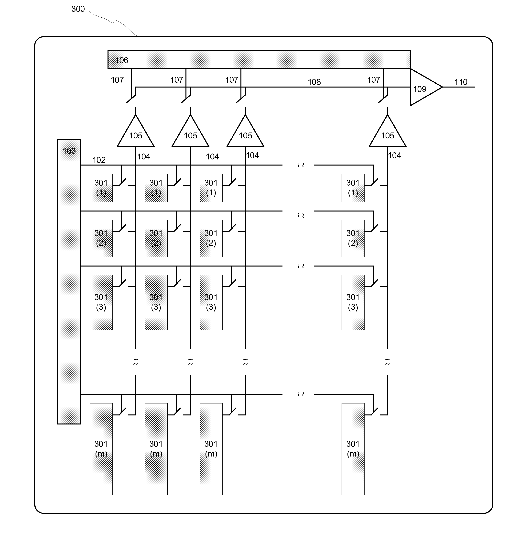 Adjustable CMOS sensor array