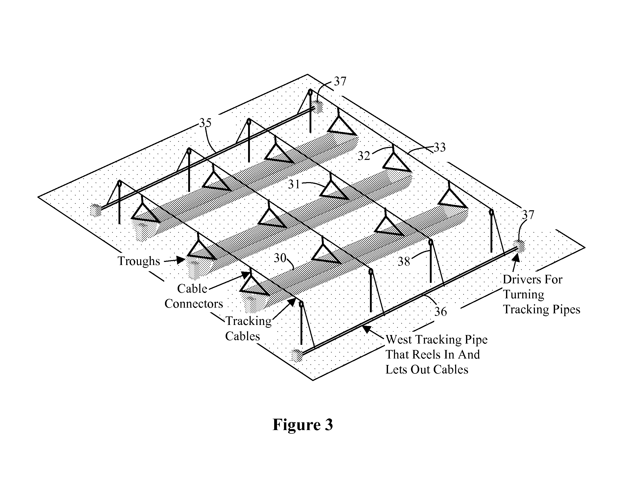 Thin film trough solar collector