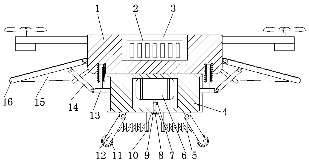 Protecting device for unmanned aerial vehicle falling preventing