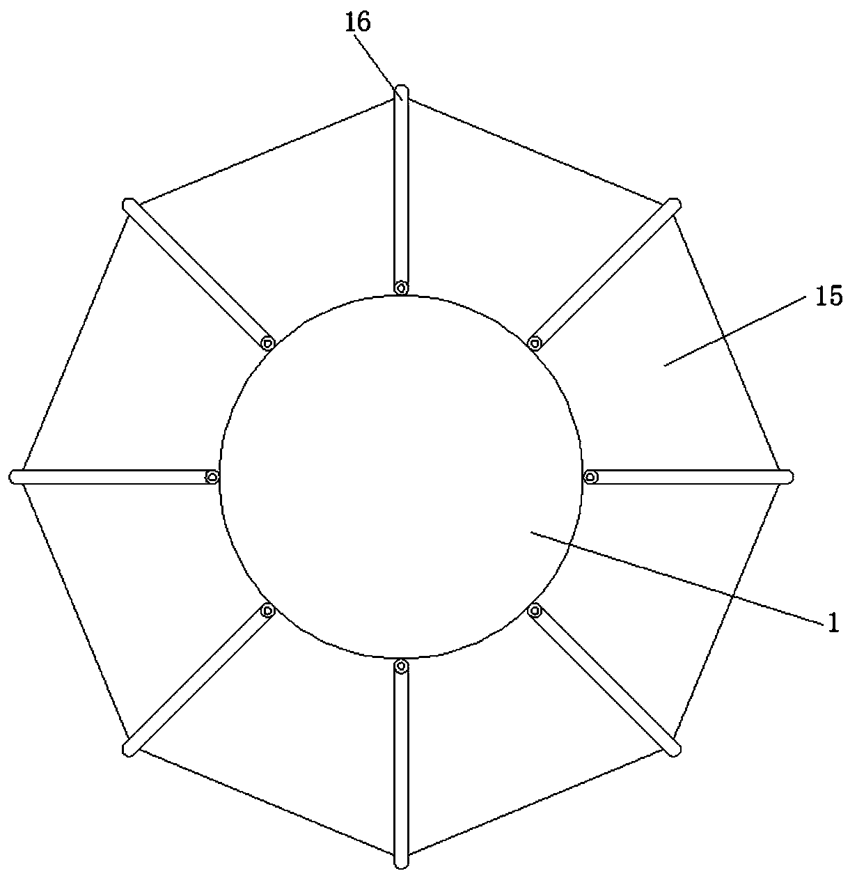 Protecting device for unmanned aerial vehicle falling preventing