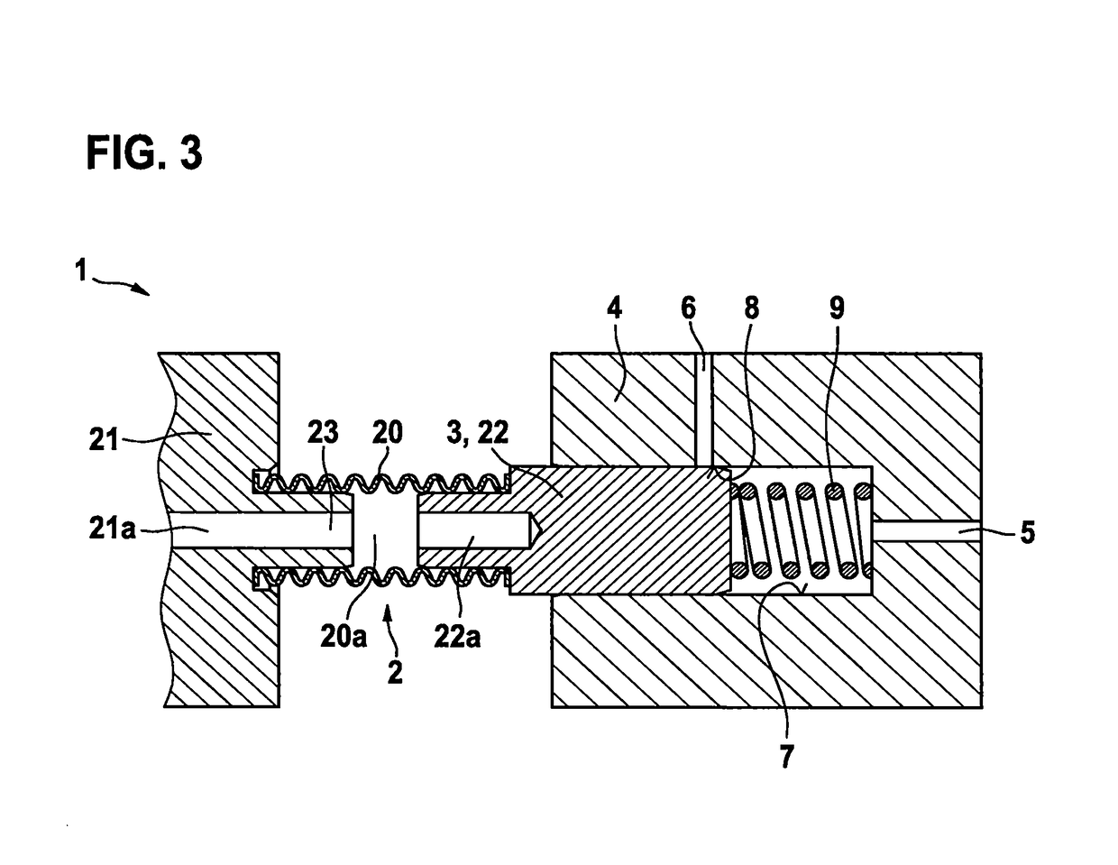 Valve having a metal-bellows/piston unit