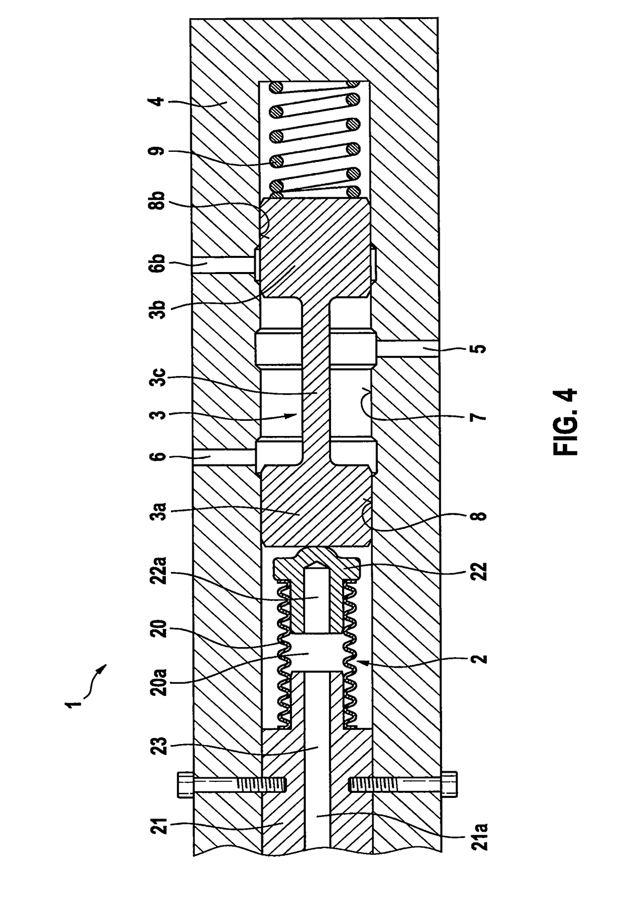 Valve having a metal-bellows/piston unit