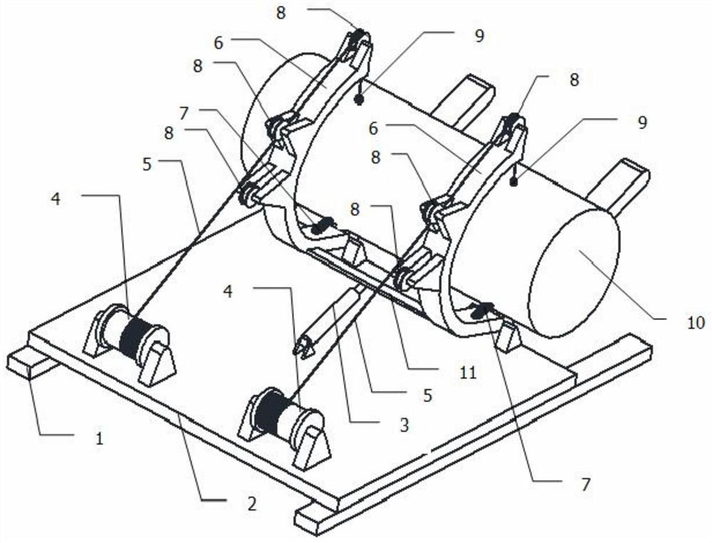 An underwater equipment deployment and recovery device